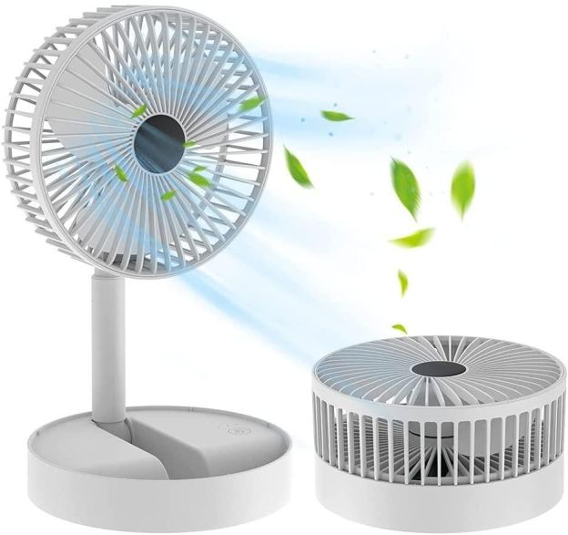 NEW RECHARGEABLE USB FOLDING FAN 3 Blade Table Fan ( Pack of 1) 1