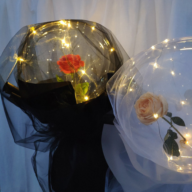 Valentine's Day Hot Sale💕LED Luminous Balloon Rose Bouquet