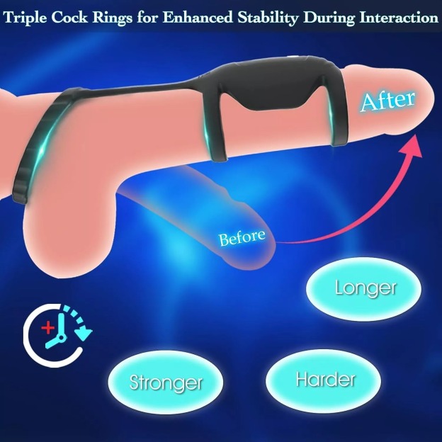 🔥2024 Christmas Special Gift-49%OFF💥💥--💕3-in-1 Vibrating Cock Ring