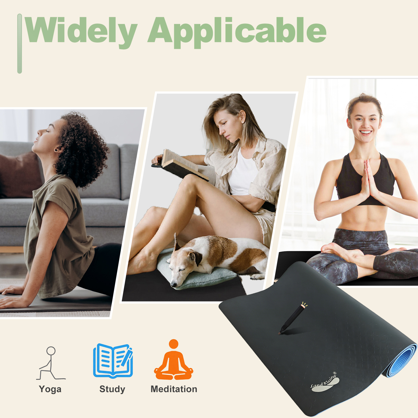 LandKissing® Grounding Yoga Mat 71"x24" 
