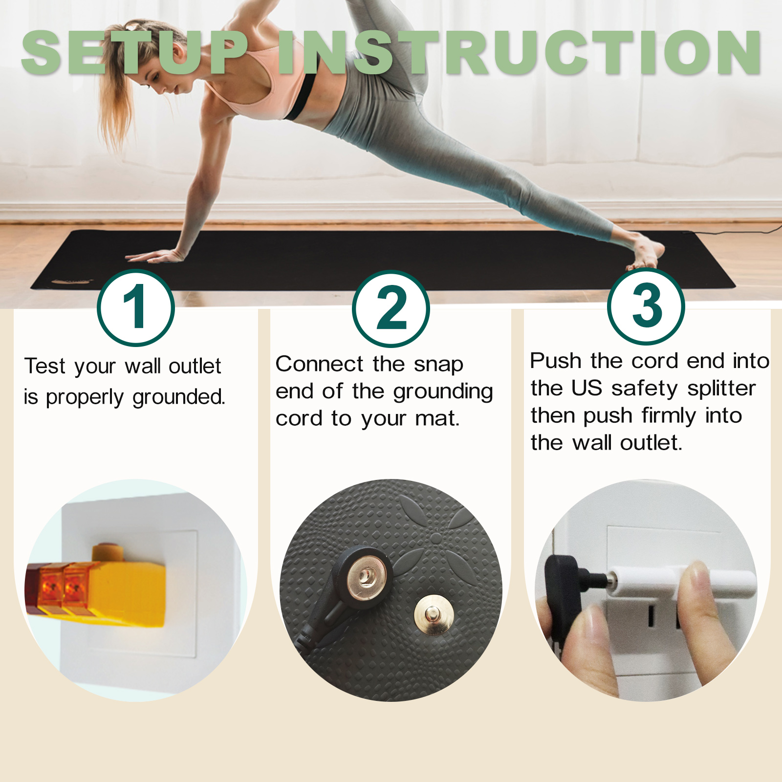 LandKissing® Grounding Yoga Mat 71"x24" 