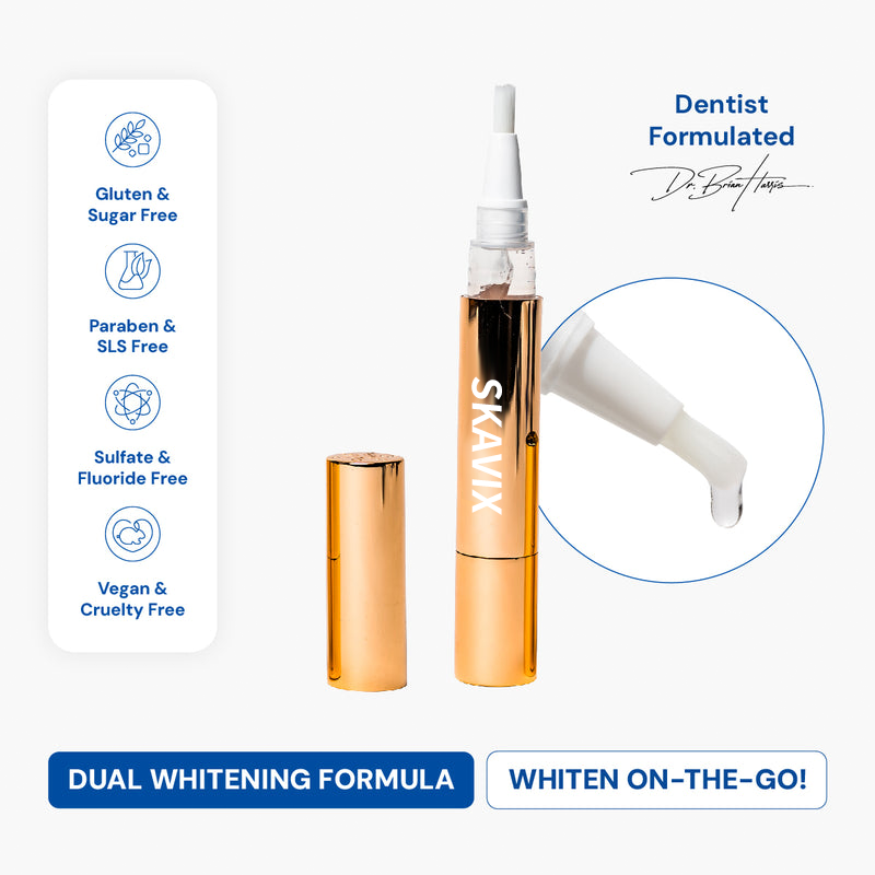 Extra-Strength Teeth Whitening Serum Pen + Dual-Peroxide Formula & Xylitol
