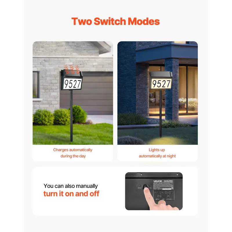 3-Color Solar Address Sign