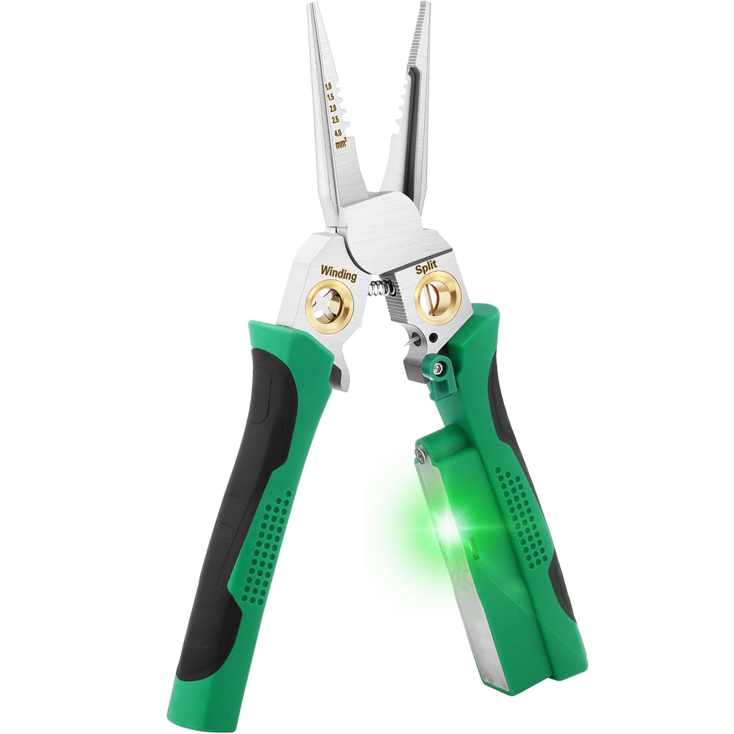 Outdoorfun 8 in 1 Wire Stripper Twister for Cutting and Pulling Wires Cable Scissors,Voltage Tester Pliers