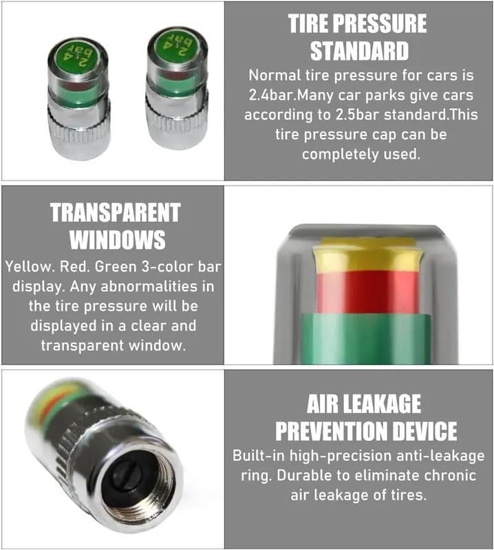 Exclusive Offer💥4PCS Automotive Pressure Monitor Valve Caps