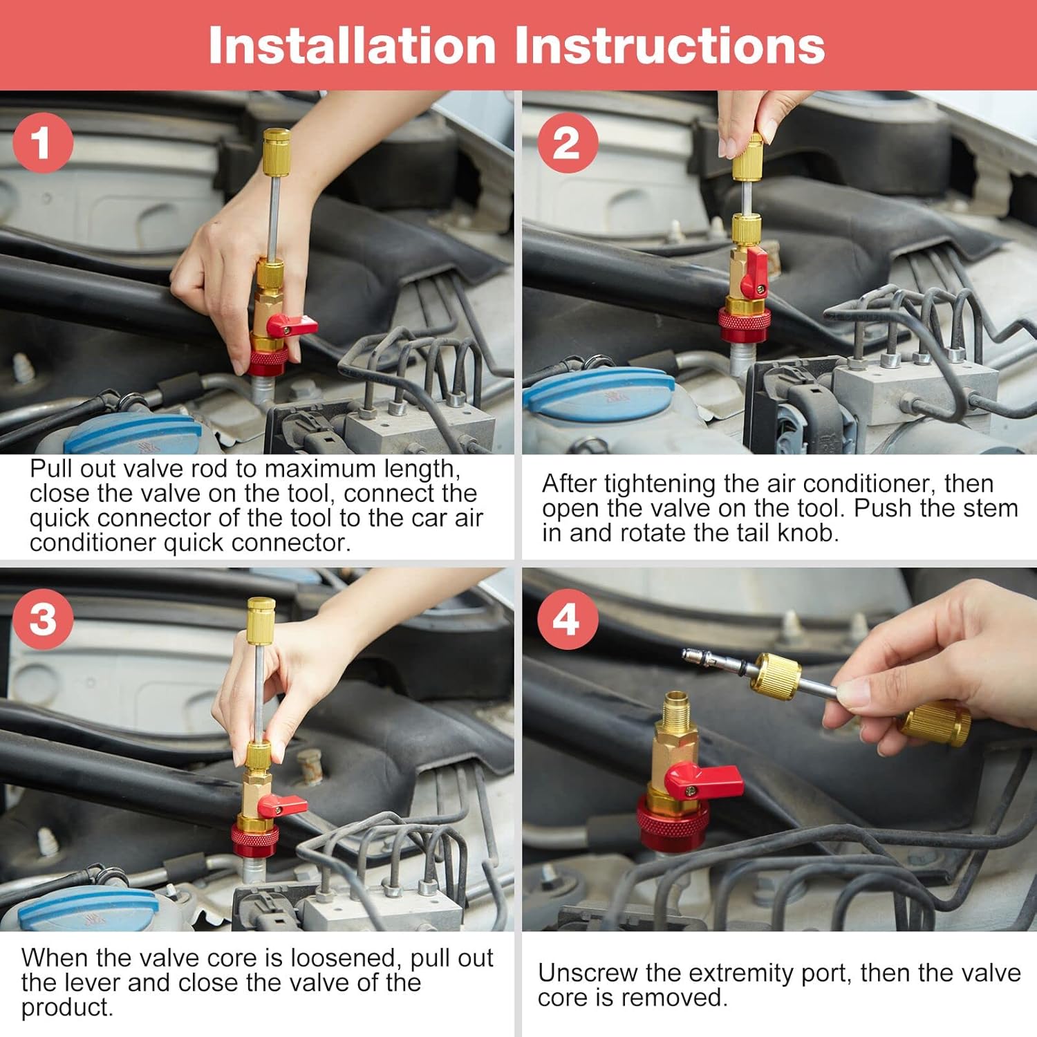 [❅Last Day Sale - 70% OFF]❅ AC Valve Core Quick Remover Installer Tool Set