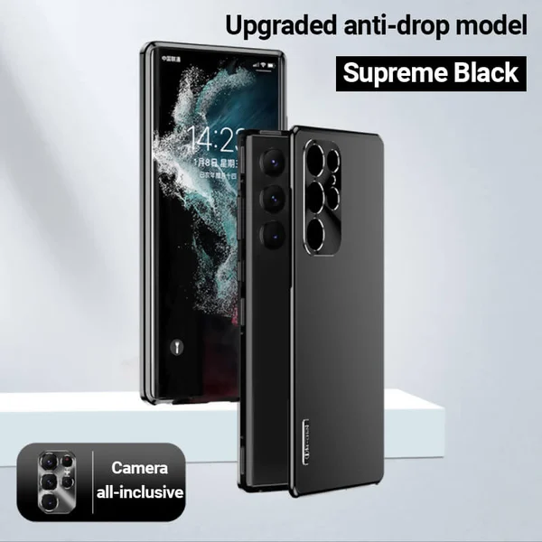 Mágneses alumínium ötvözet keretes esés- és robbanásbiztos mobiltelefon tok S24 S23 S22 S21 Ultra Plus telefonhoz