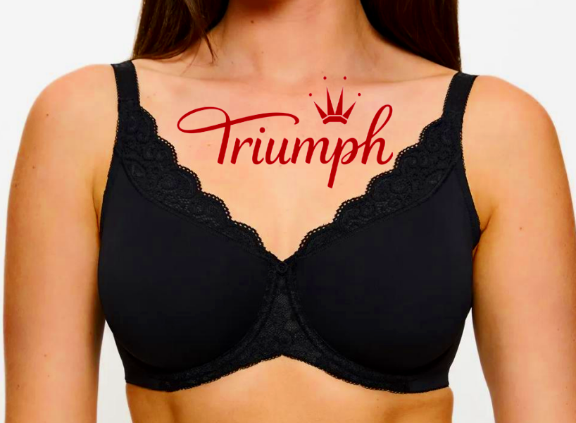 Triumph - Zestaw 3 ręcznie wycinanych, bawełnianych biustonoszy
