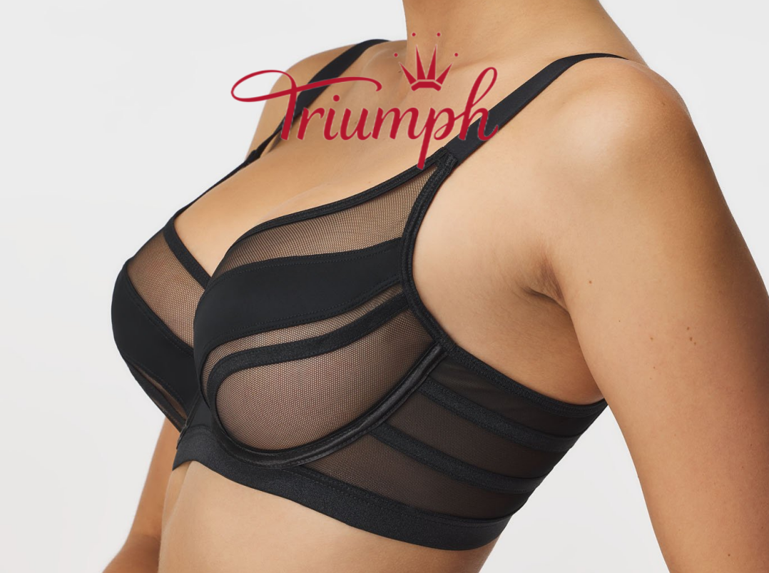 Triumph - Nowość 3-częściowy komplet 🔥 Duży biustonosz z półwycięciem i pełną miseczką