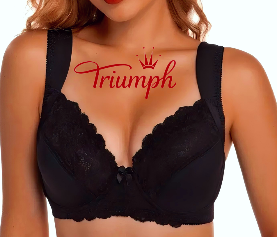 Triumph - Nowy 3-częściowy komplet 🔥 Duży seksowny biustonosz z pełną miseczką