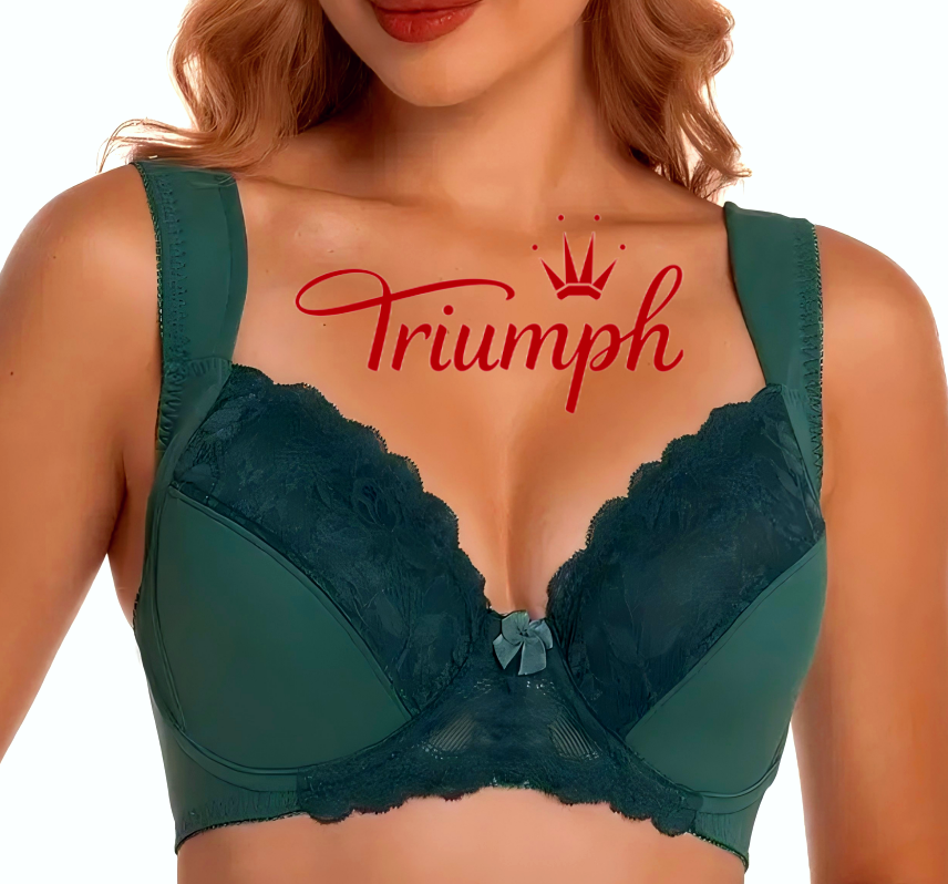Triumph - Nowy 3-częściowy komplet 🔥 Duży seksowny biustonosz z pełną miseczką