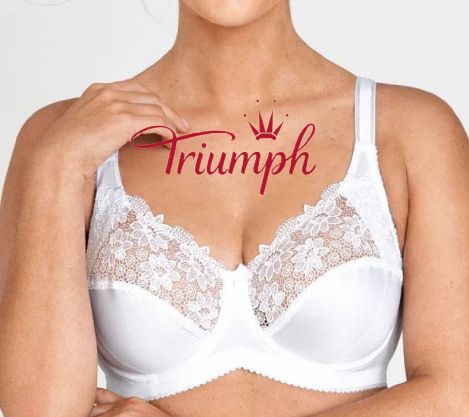 Triumph - Zestaw 3 biustonoszy z ręcznie robionej koronki, cienkich i wygodnych