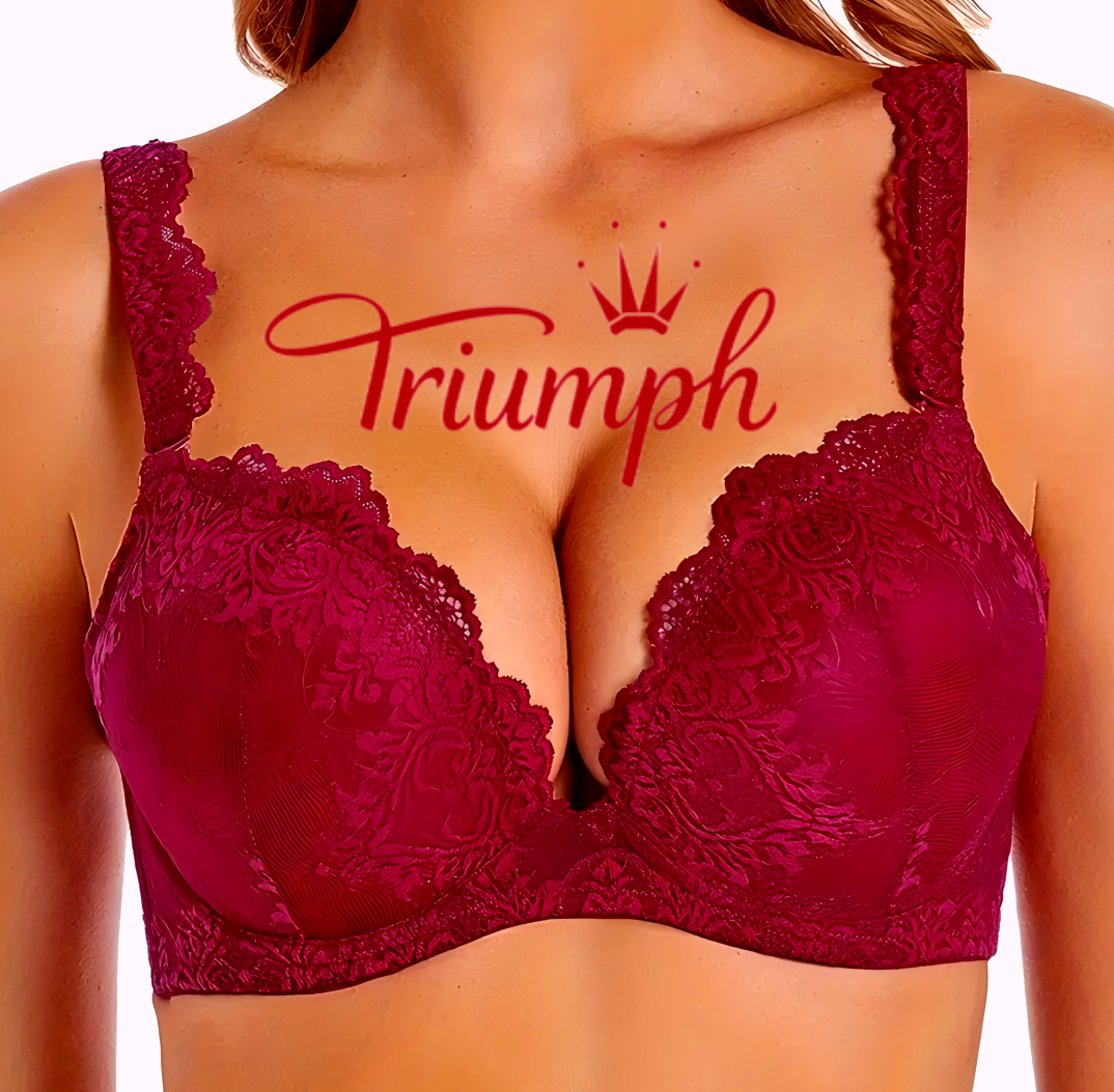 Triumph - (3 szt.) Dwuwarstwowy biustonosz z romantycznym haftem