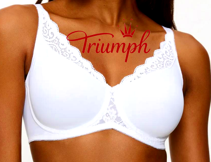 Triumph - Zestaw 3 ręcznie wycinanych, bawełnianych biustonoszy