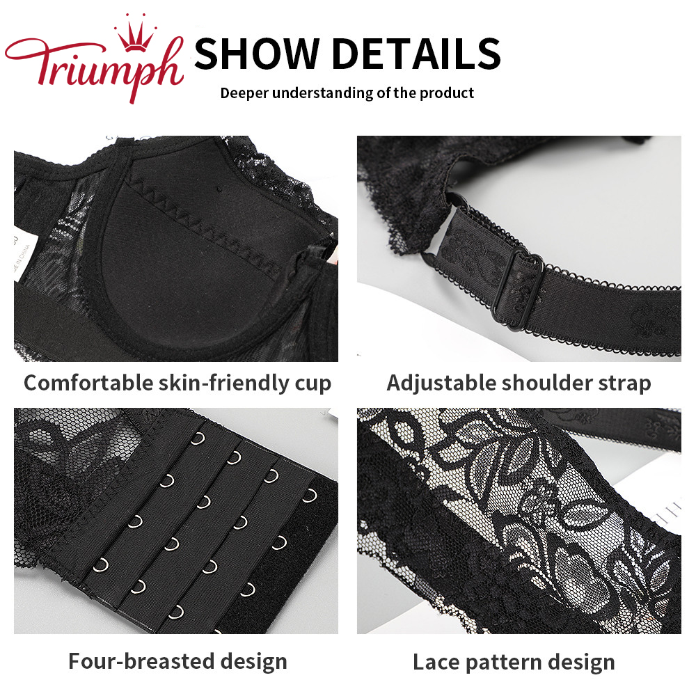 [3 komada] Triumph bežični čipkasti grudnjak [75-110]