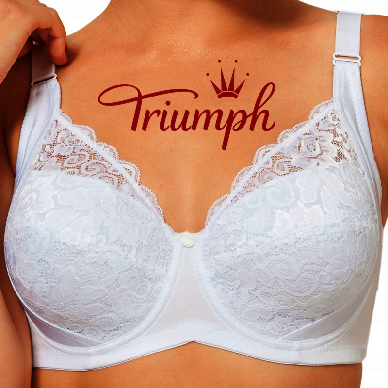 Triumph® – 3 sztuki 🎁50% zniżki 😍Wygodny, oddychający biustonosz z haftowaną koronką plus size [65A-120H]