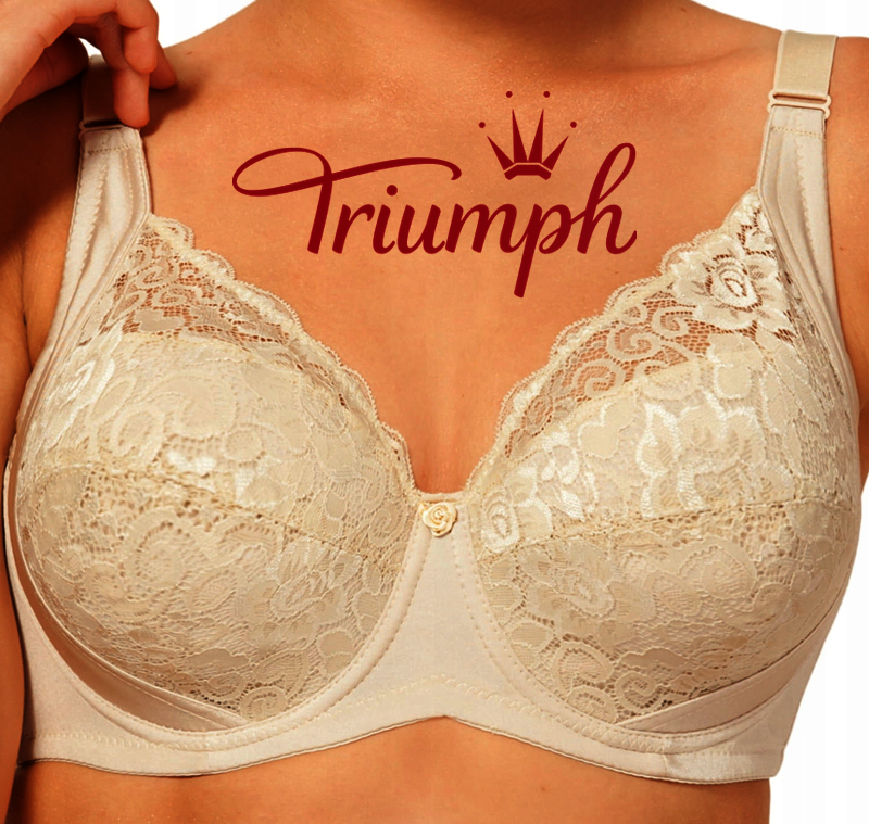 Triumph® – 3 sztuki 🎁50% zniżki 😍Wygodny, oddychający biustonosz z haftowaną koronką plus size [65A-120H]