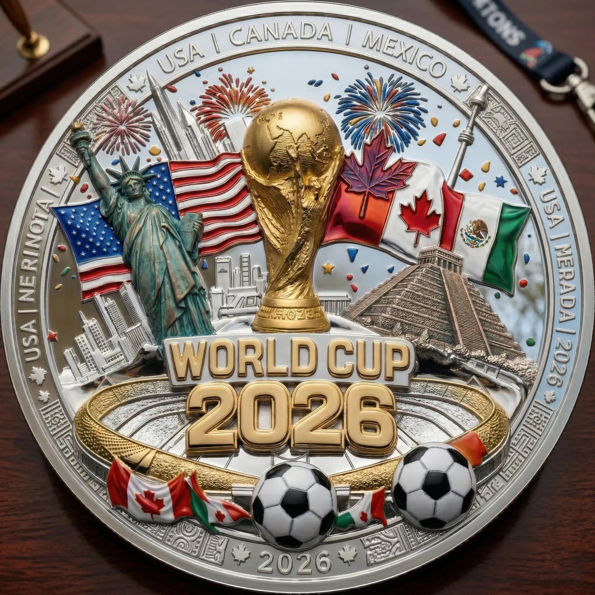 ⚽Moneta wyzwania Mistrzostw Świata 2026 Legacy🏆 ★EDYCJA LIMITOWANA • DOSTĘPNYCH TYLKO 2026 SZTUK★
