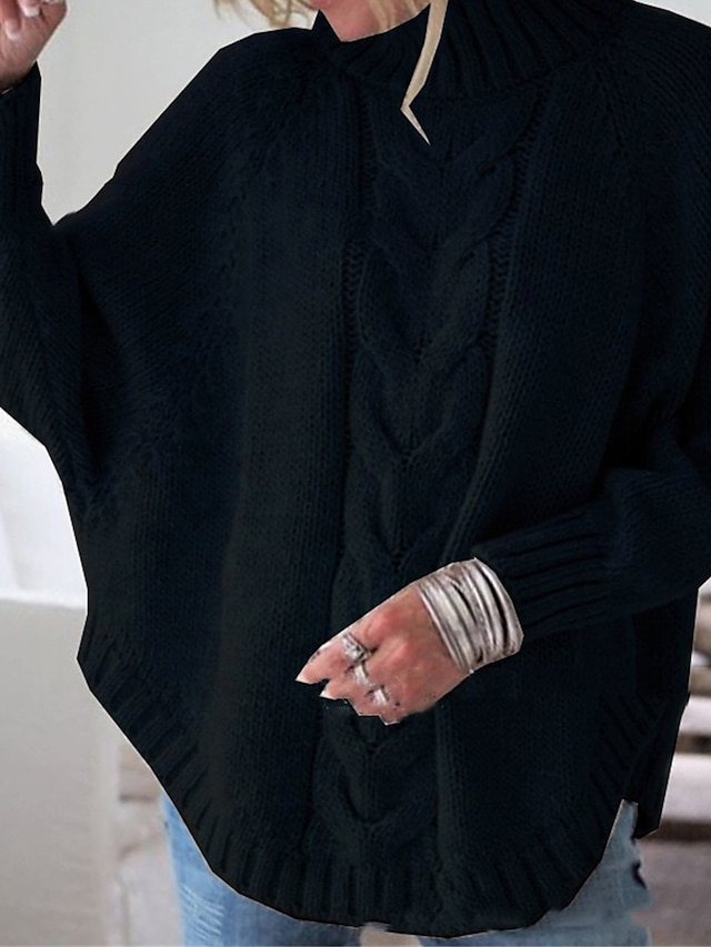 Ženski pleteni džemper s ovratnikom, moderan i ležeran, mekani dugi rukavi