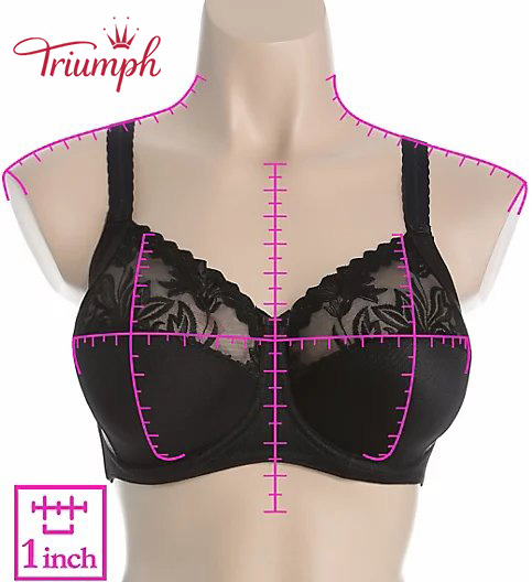 Triumph - (3 komada) Seksi prozračni čipkasti grudnjak s cvjetnim uzorkom