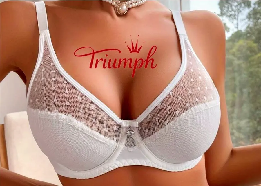 Triumph - 3 komada. 💥Romantični čipkasti grudnjak od tila