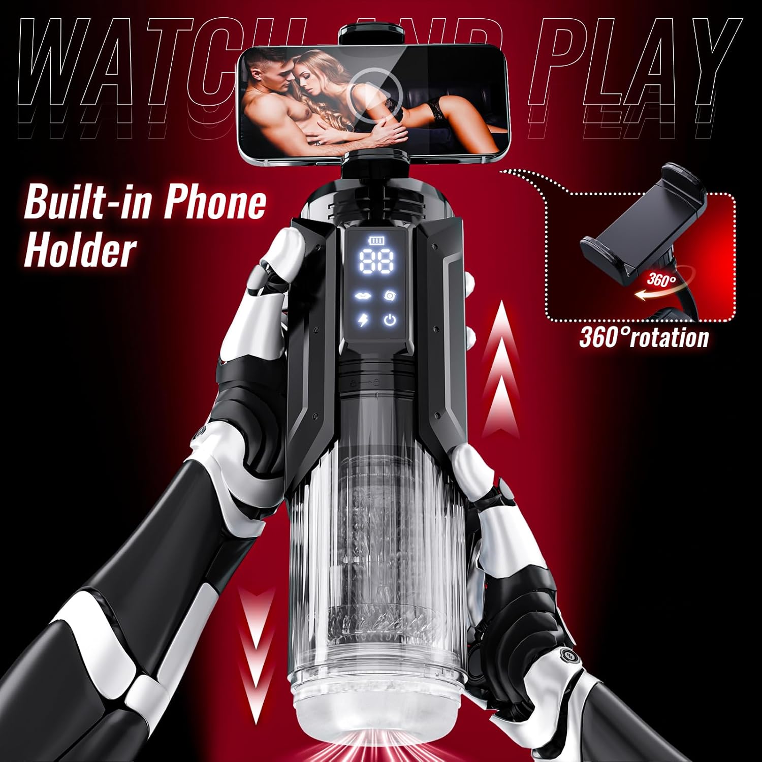 Sex Toys for Men Penis Pump - AI Sync Waterproof Male Masturbator Stroker with 7 Sucking Thrusting Rotating & 7 Licking Modes