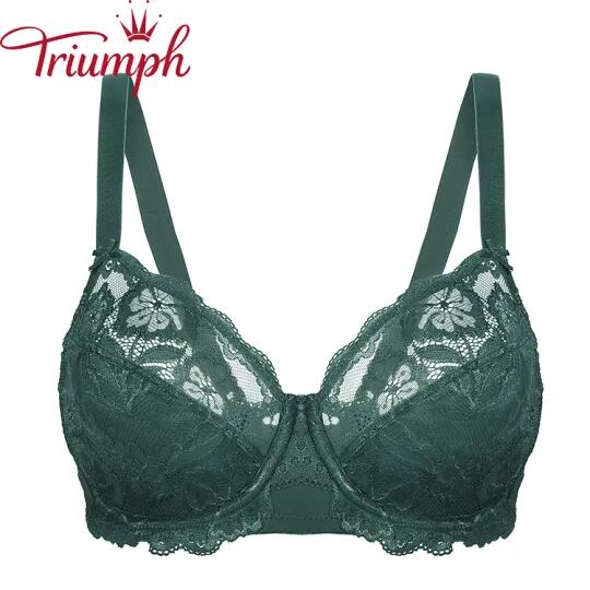 Triumph - (3 komada) izuzetan čipkasti grudnjak s velikim V košaricama [75A-110E]