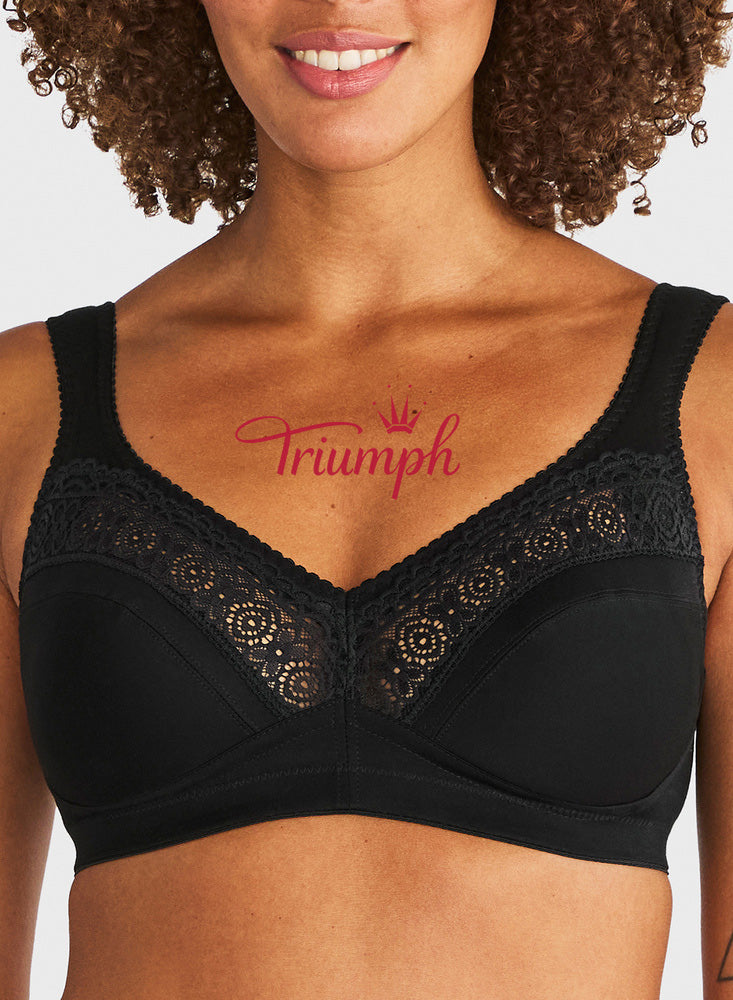 Triumph - [4 sztuki] Biustonosz push-up z koronką, oddychający i antywibracyjny