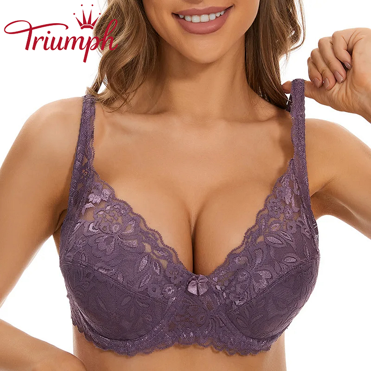 Triumph - udoban čipkasti grudnjak više veličine【S-3XL】