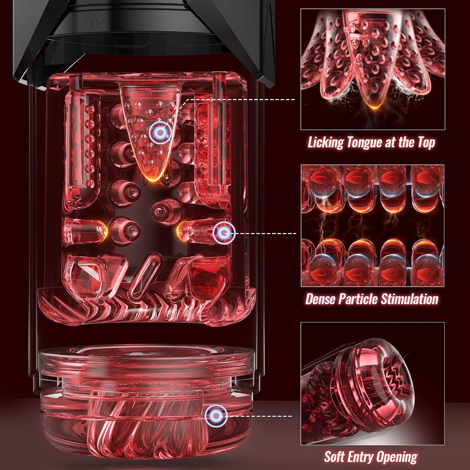 Sex Toys for Men Penis Pump - AI Sync Waterproof Male Masturbator Stroker with 7 Sucking Thrusting Rotating & 7 Licking Modes