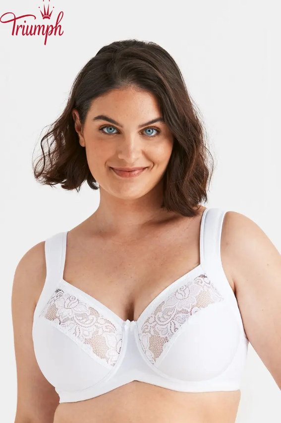 Triumph - (3 szt.) Biustonosz koronkowy na fiszbinach