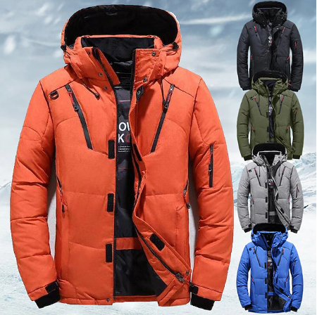 Muška zimska topla, vjetrootporna i prozračna perjanica