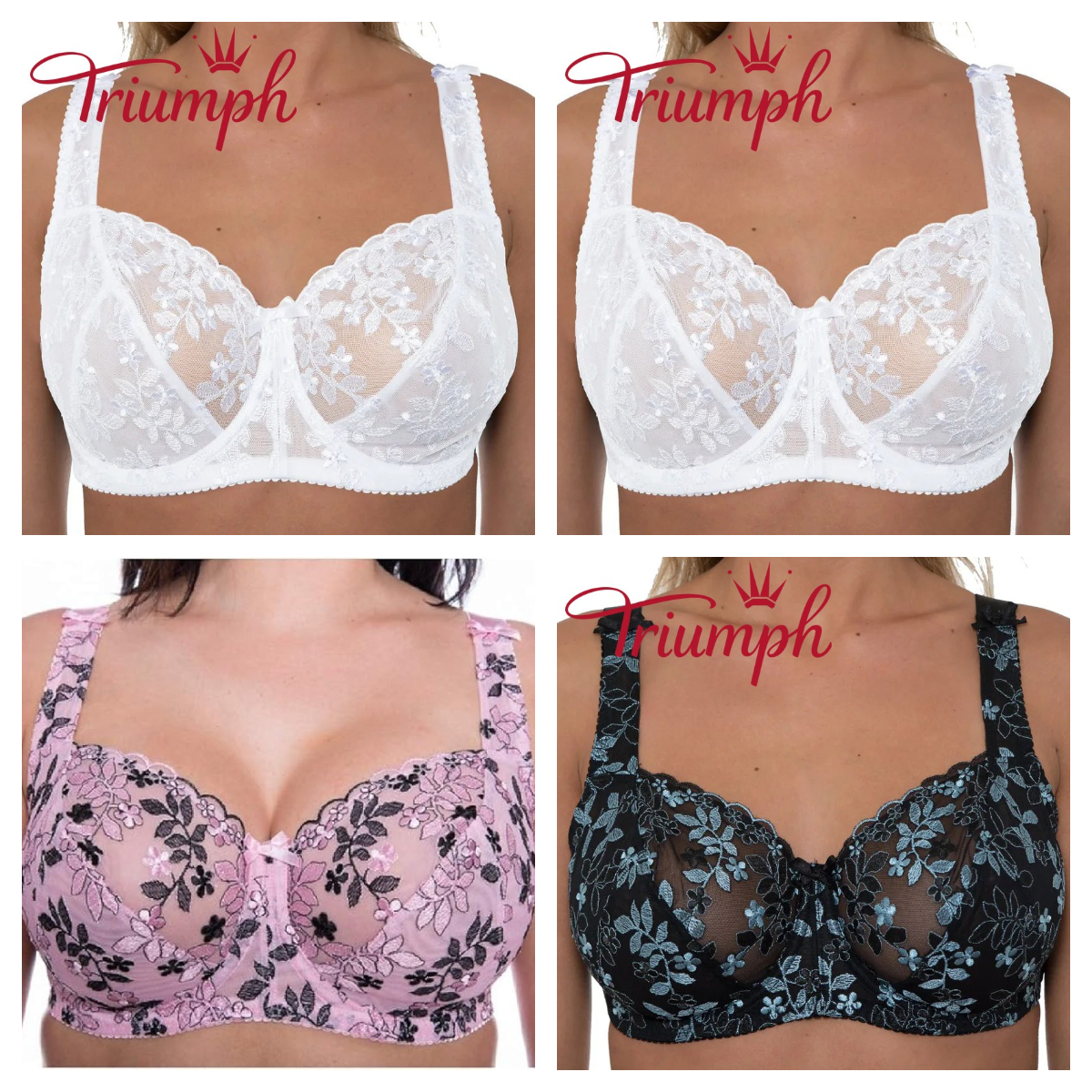 Triumph - 4 darabos 🔥 csipkés melltartó 2025