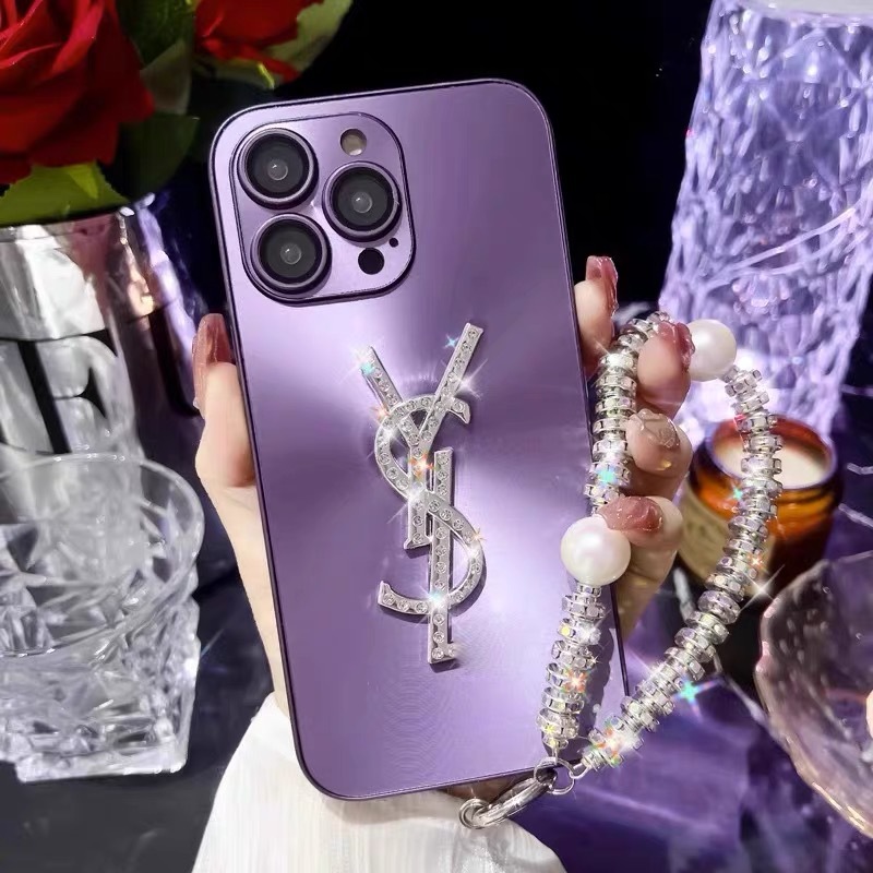 YSL high-tech anti-fall Apple kristalna zrcalna torbica za telefon