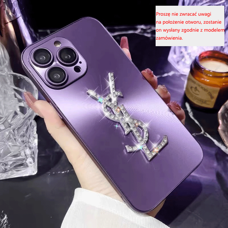 YSL high-tech anti-fall Apple kristalna zrcalna torbica za telefon