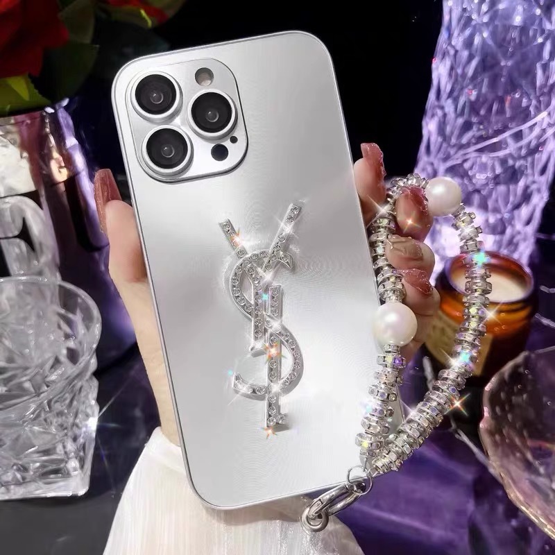 YSL high-tech anti-fall Apple kristalna zrcalna torbica za telefon