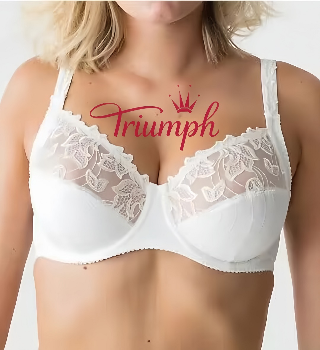 Triumph® - (3 szt.)🔥 Biustonosz z haftowaną koronką z pełną miseczką