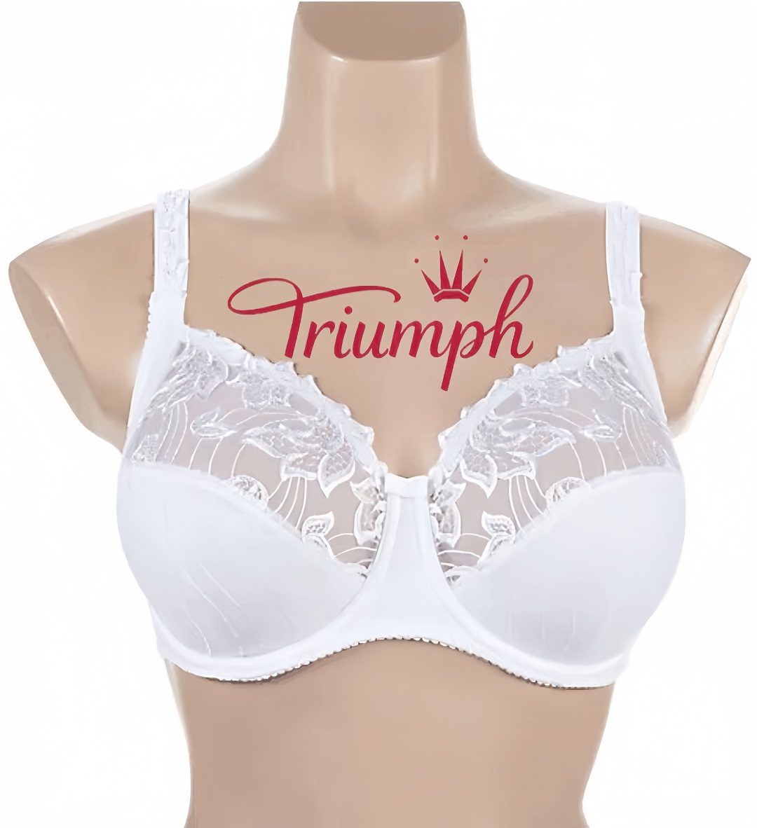 Triumph® - (3 szt.)🔥 Biustonosz z haftowaną koronką z pełną miseczką