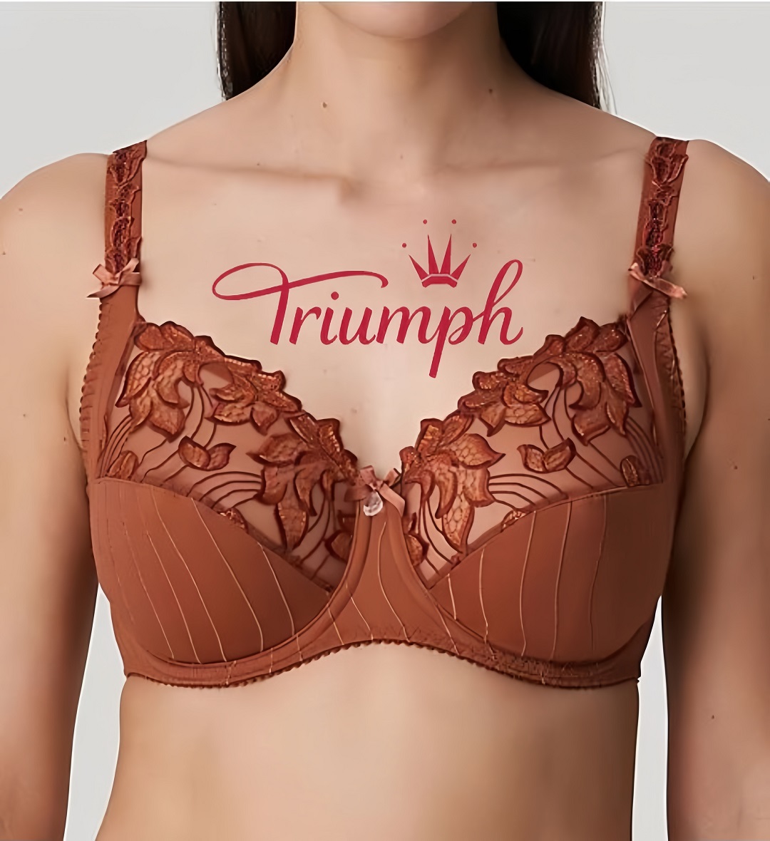 Triumph® - (3 szt.)🔥 Biustonosz z haftowaną koronką z pełną miseczką