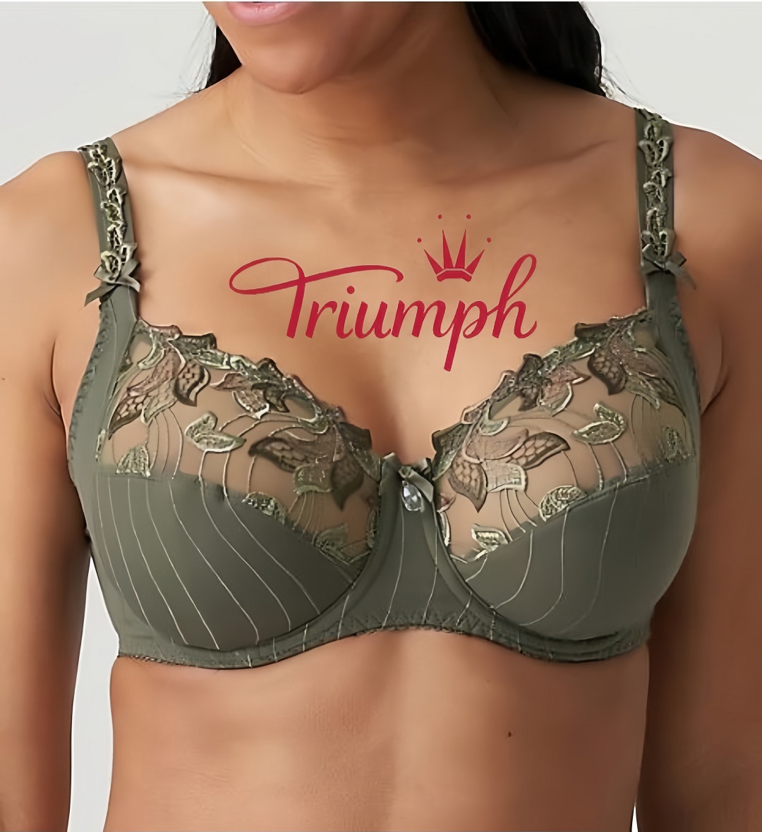 Triumph® - (3 szt.)🔥 Biustonosz z haftowaną koronką z pełną miseczką