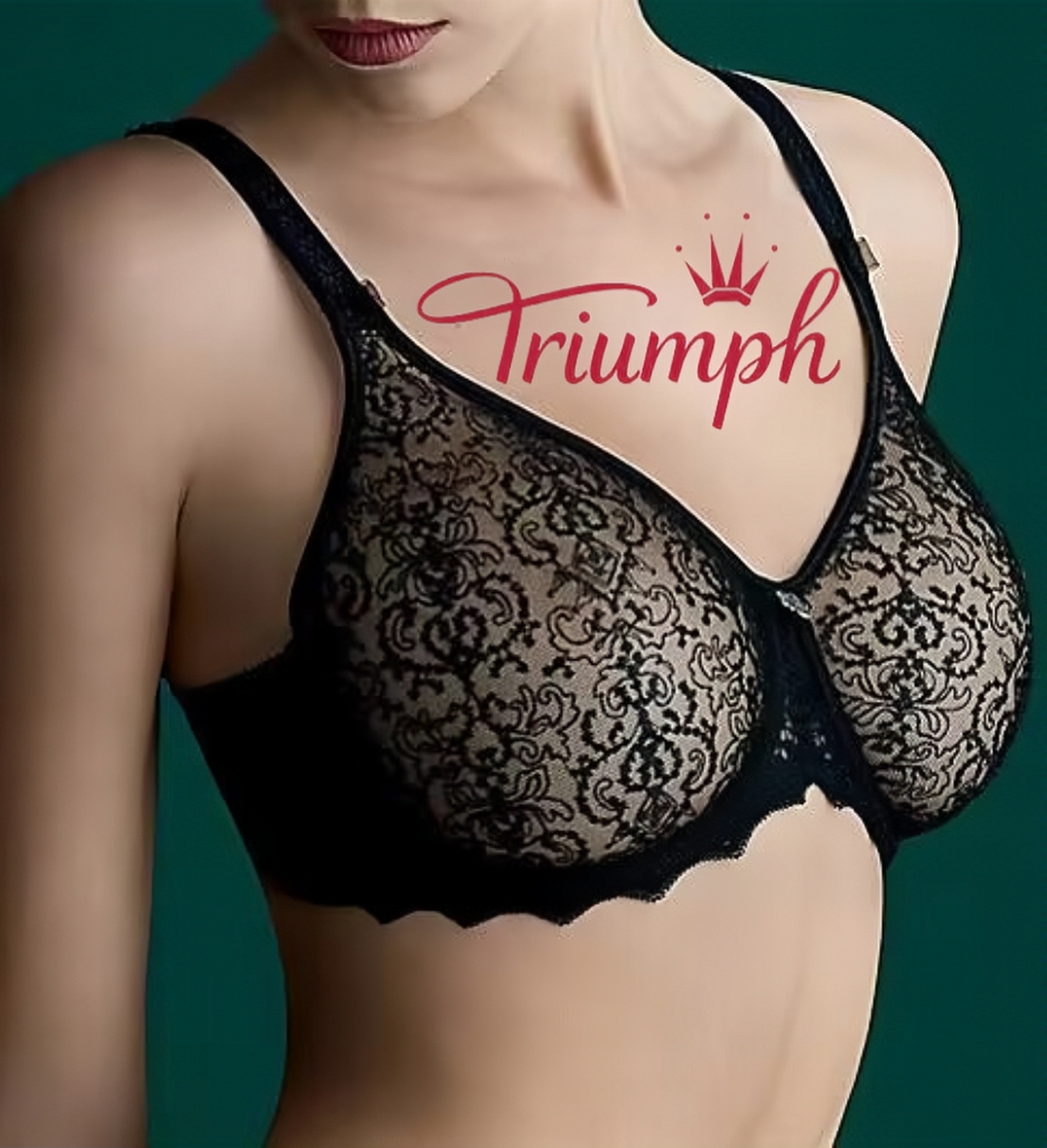 Triumph® – 3 sztuki💖Bezszwowy, haftowany biustonosz z pełną miseczką