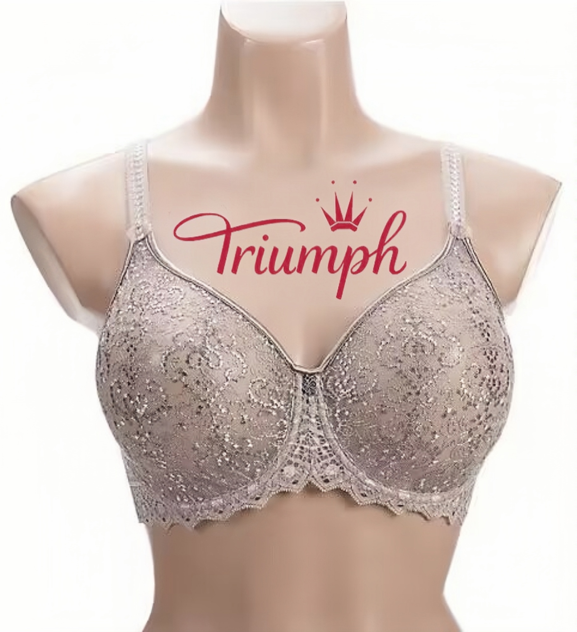 Triumph® – 3 sztuki💖Bezszwowy, haftowany biustonosz z pełną miseczką