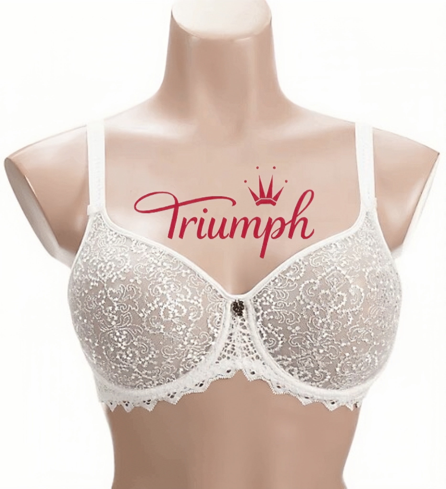 Triumph® – 3 sztuki💖Bezszwowy, haftowany biustonosz z pełną miseczką