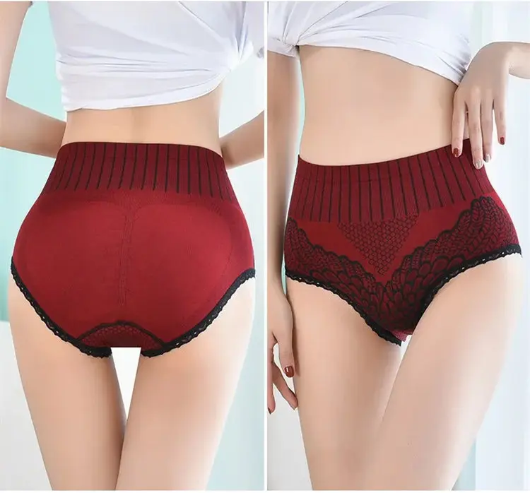 [Zestaw 7 sztuk] Oddychających majtek damskich, dół grafenowy, wysoki dół