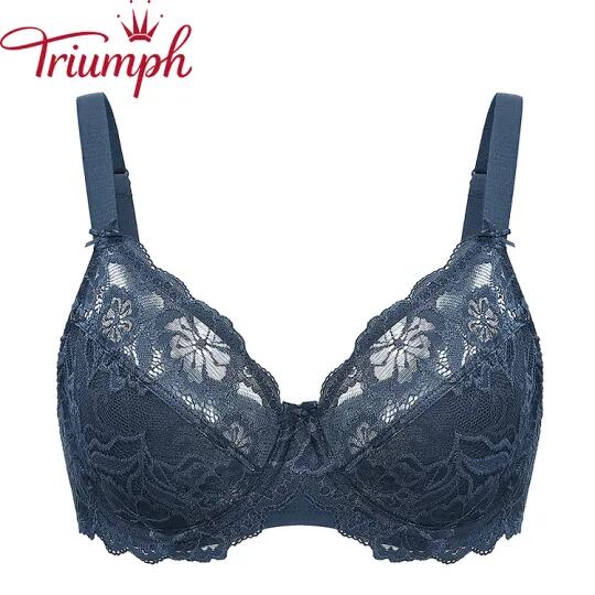 Triumph - (3 komada) izuzetan čipkasti grudnjak s velikim V košaricama [75A-110E]