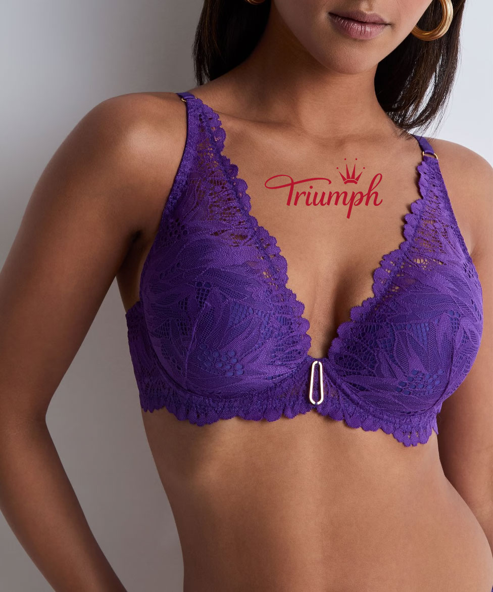 Triumph - 3 db. 💥Legkeresettebb lila csipke fehérnemű