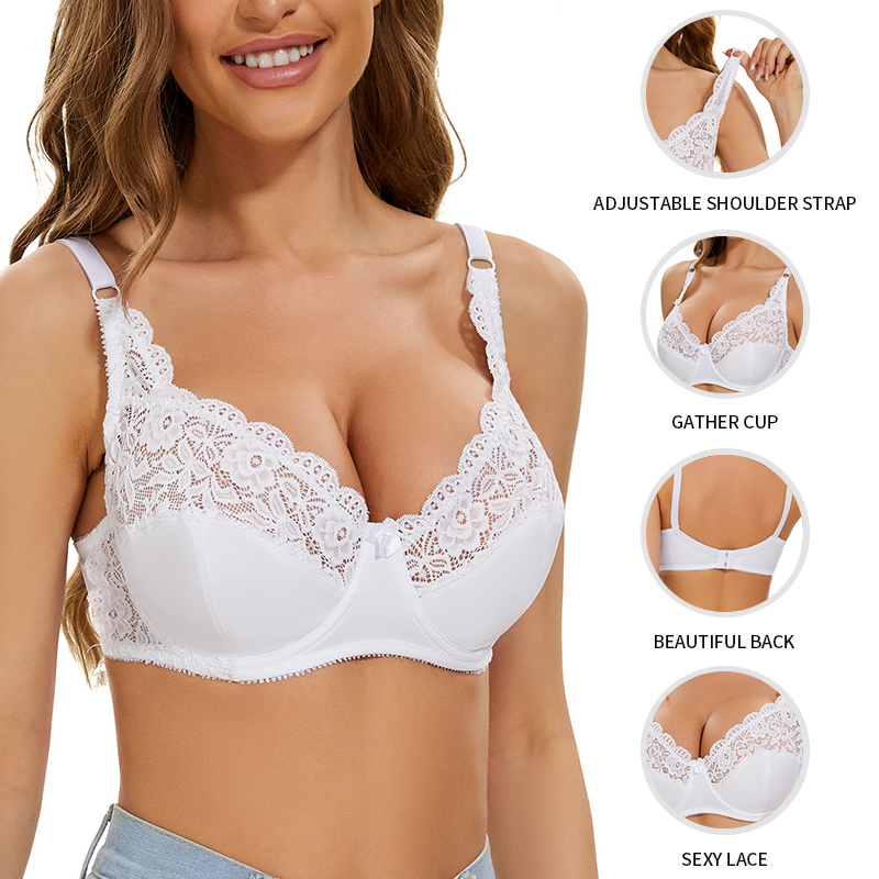 Triumph - 🔥 Velik, podesiv, seksi grudnjak s izvezenom čipkom i žicom [75A-110E] 3 kom.