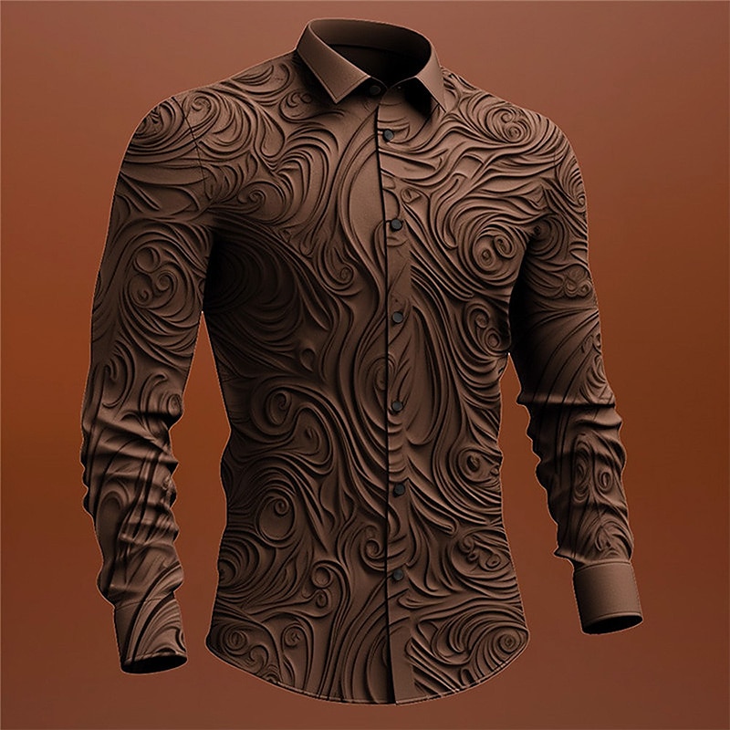 Totem Vintage Gothic Men's Shirt Outdoor Halloween Street Fall & Winter Turndown Long Sleeve Black Purple Green S M L Shirt 2023 - US $25.49 –P4