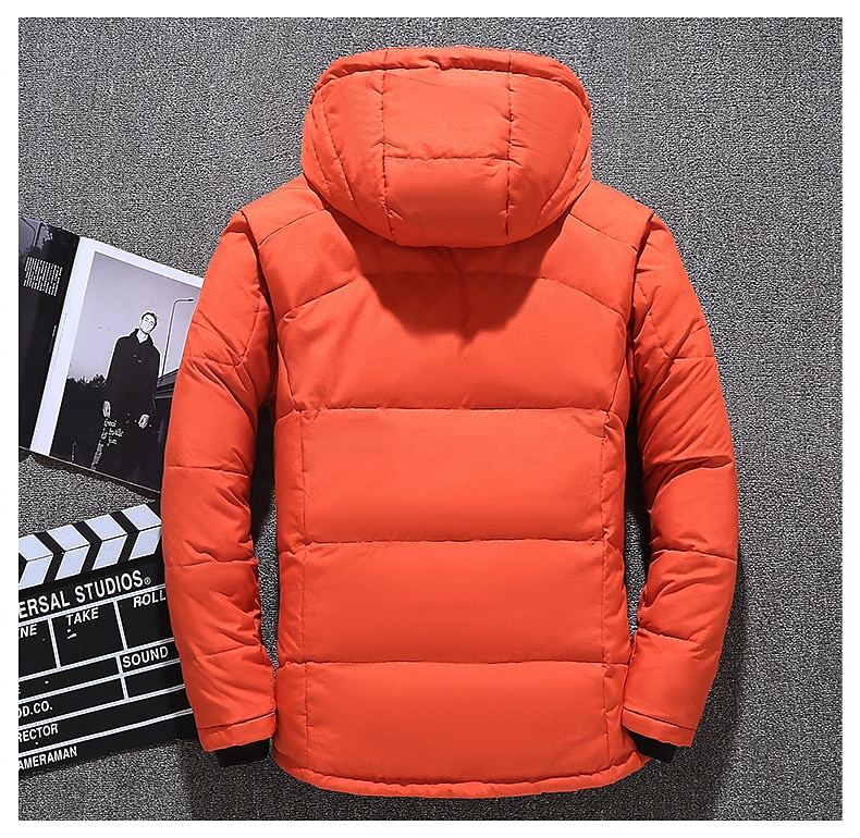 Men's Hiking Puffer Down Jacket Hoodie Jacket Ski Jacket Winter Outdoor Thermal Warm Windproof Lightweight Breathable Winter Jacket Trench Coat Top Cotton Camping Hunting Snowboard Black Blue Orange 2023 - US $71.99 &ndash;P15