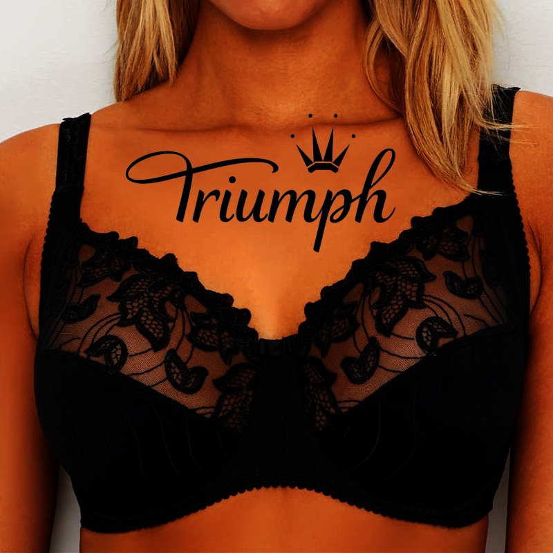 Triumph®👑3 sztuki ✨✨70% zniżki💝Wygodny biustonosz koronkowy z haftowanymi kwiatami w dużych rozmiarach [65A-120H]